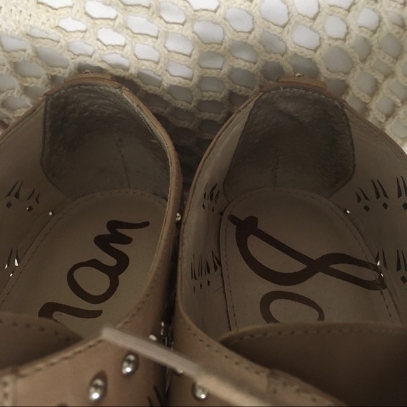 Sam Edelman Nude Lace Up Studded Oxford - Picture 10 of 11